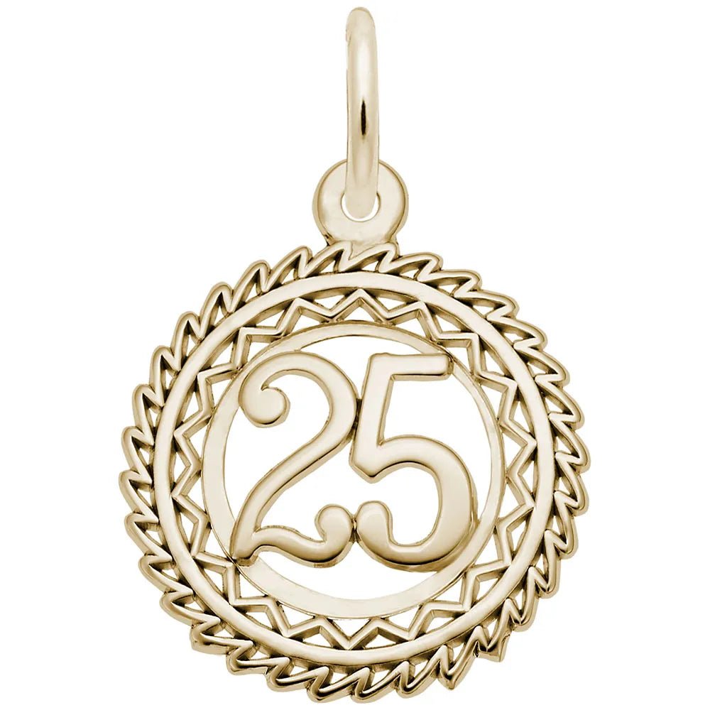 Rembrandt Charms - Victory Number Twenty Five Charm - 2895-025 Rembrandt Charms Charm Birmingham Jewelry