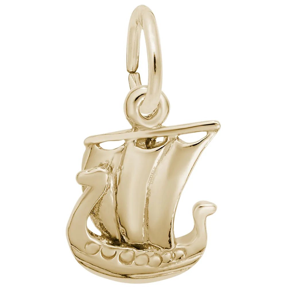 Rembrandt Charms - Viking Ship Charm - 1472 Rembrandt Charms Charm Birmingham Jewelry