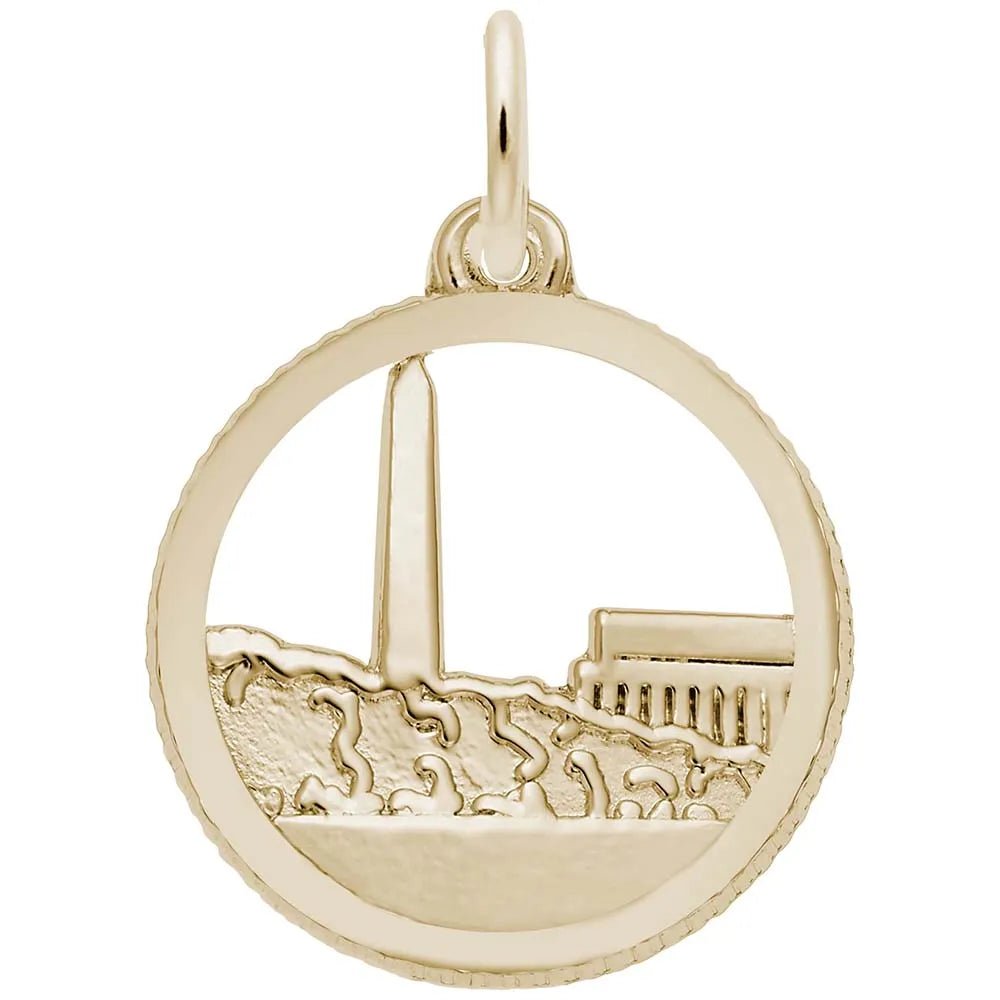 Rembrandt Charms - Washington Monument Open Disc Charm - 6378 Rembrandt Charms Charm Birmingham Jewelry