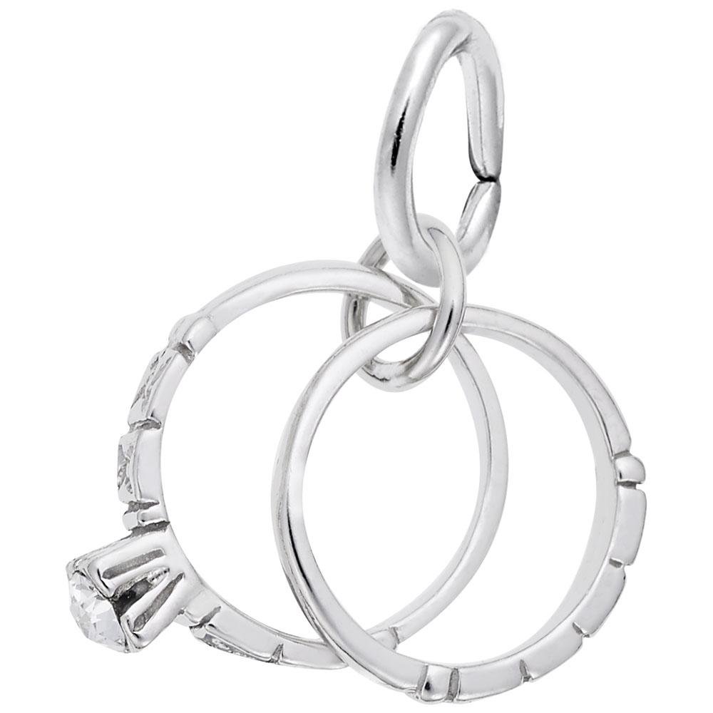 Rembrandt Charms - Wedding Rings Charm - 0293 Rembrandt Charms Charm Birmingham Jewelry