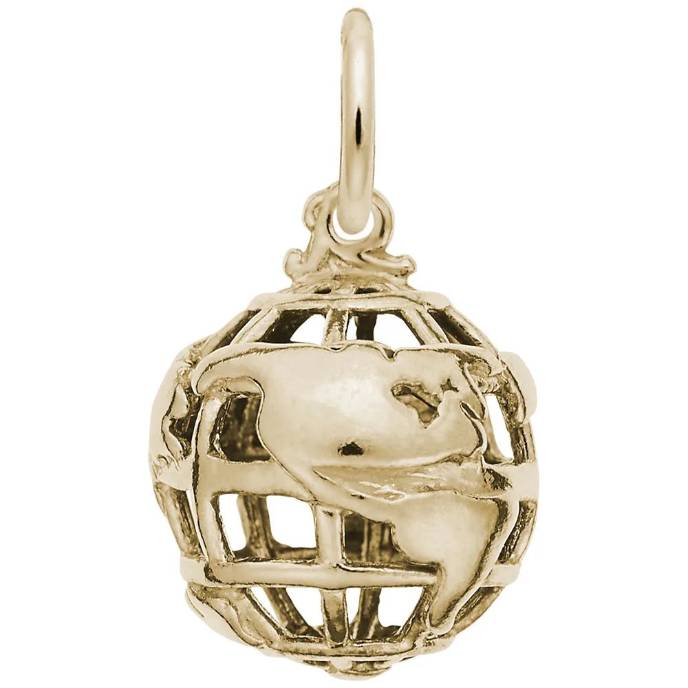 Rembrandt Charms - World Globe Charm - 8281 Rembrandt Charms Charm Birmingham Jewelry