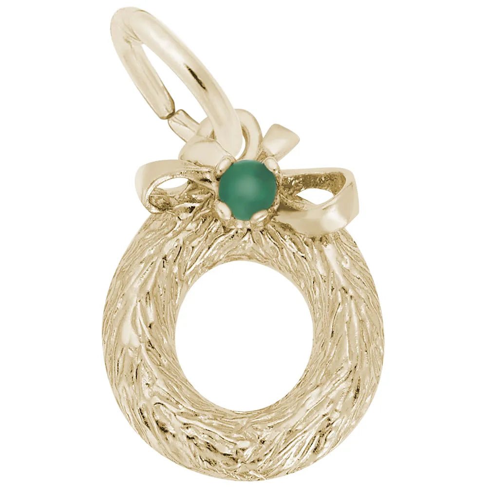 Rembrandt Charms - Wreath with Bead Charm - 466 Rembrandt Charms Charm Birmingham Jewelry