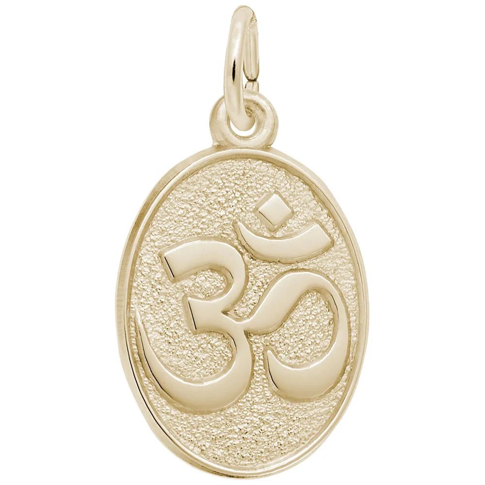 Rembrandt Charms - Yoga Symbol Oval Disc Charm - 2693 Rembrandt Charms Charm Birmingham Jewelry