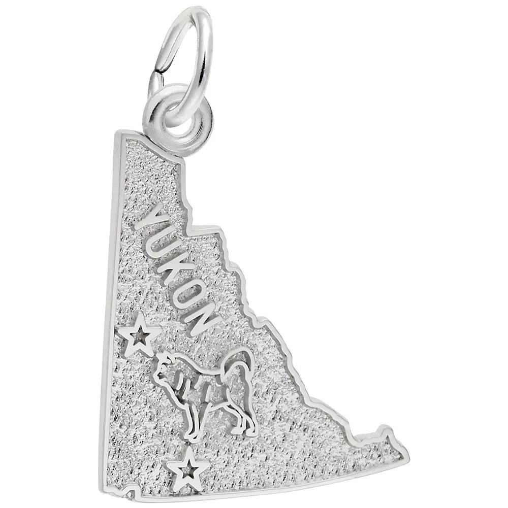 Rembrandt Charms - Yukon Map Charm - 3853 Rembrandt Charms Charm Birmingham Jewelry