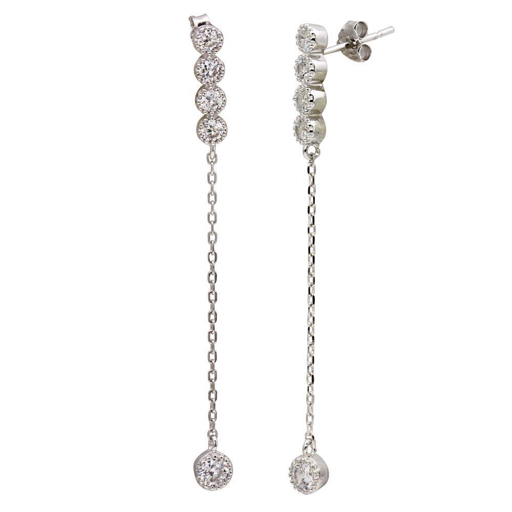 Dangling CZ Earrings Silver Jewelry Silver Earrings Birmingham Jewelry