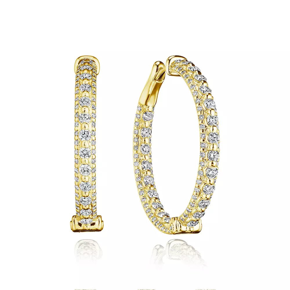 VERITAGE J-0148830-YH VERRAGIO FINE JEWELRY Hoop Earrings Birmingham Jewelry Verragio Jewelry | Diamond Hoop Earrings VERITAGE J-0148830-YH