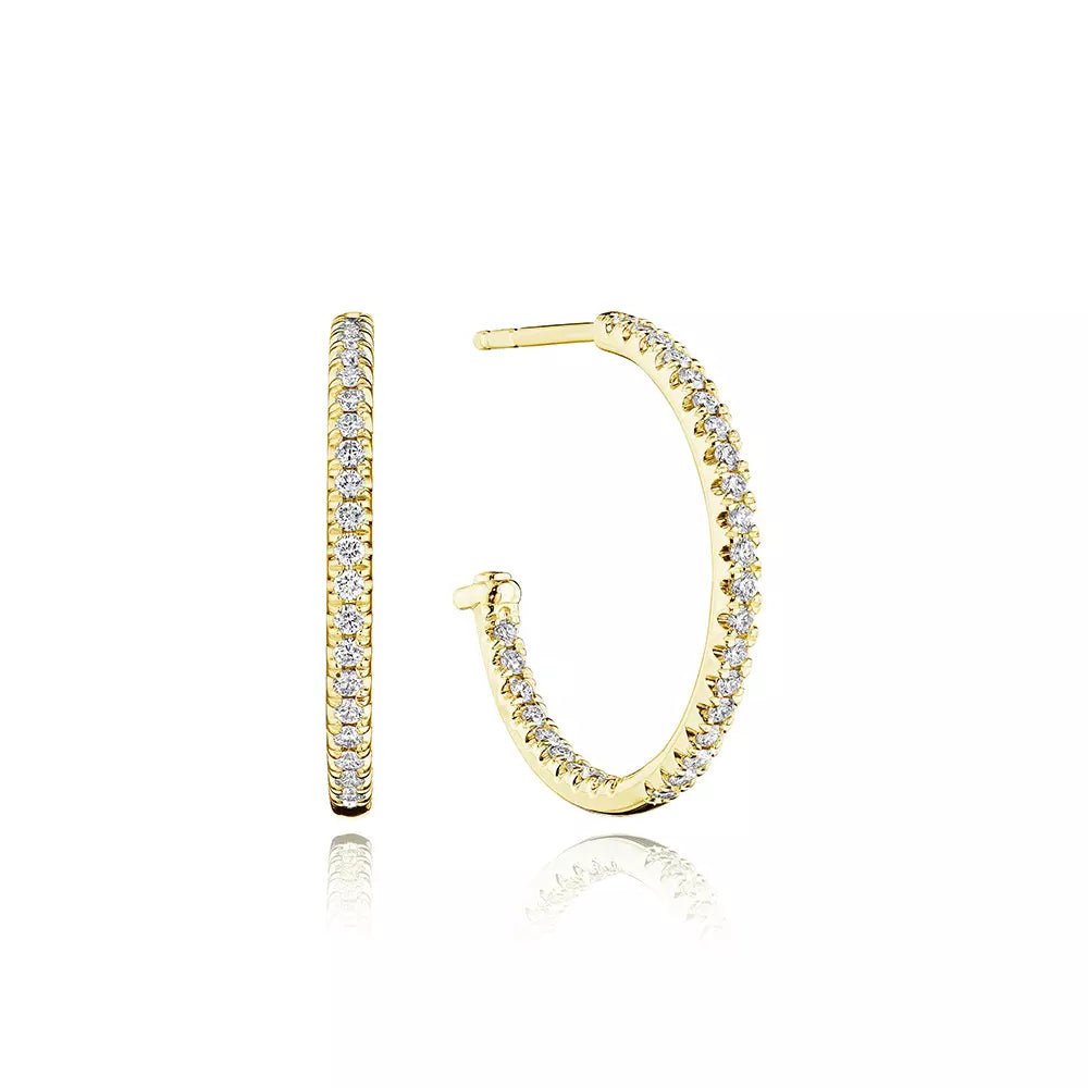 VERITAGE J-0160022-YH VERRAGIO FINE JEWELRY Hoop Earrings Birmingham Jewelry Verragio Jewelry | Diamond Hoop Earrings VERITAGE J-0160022-YH