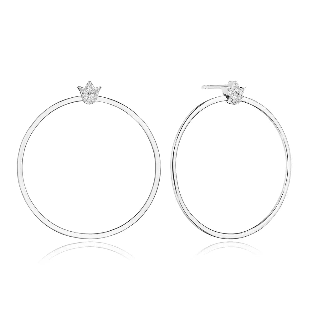VERITAGE J-0177702-WE VERRAGIO FINE JEWELRY Hoop Earrings Birmingham Jewelry Verragio Jewelry | Diamond Hoop Earrings VERITAGE J-0177702-WE