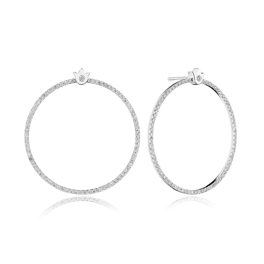 VERITAGE J-0177703-WE VERRAGIO FINE JEWELRY Hoop Earrings Birmingham Jewelry Verragio Jewelry | Diamond Hoop Earrings VERITAGE J-0177703-WE
