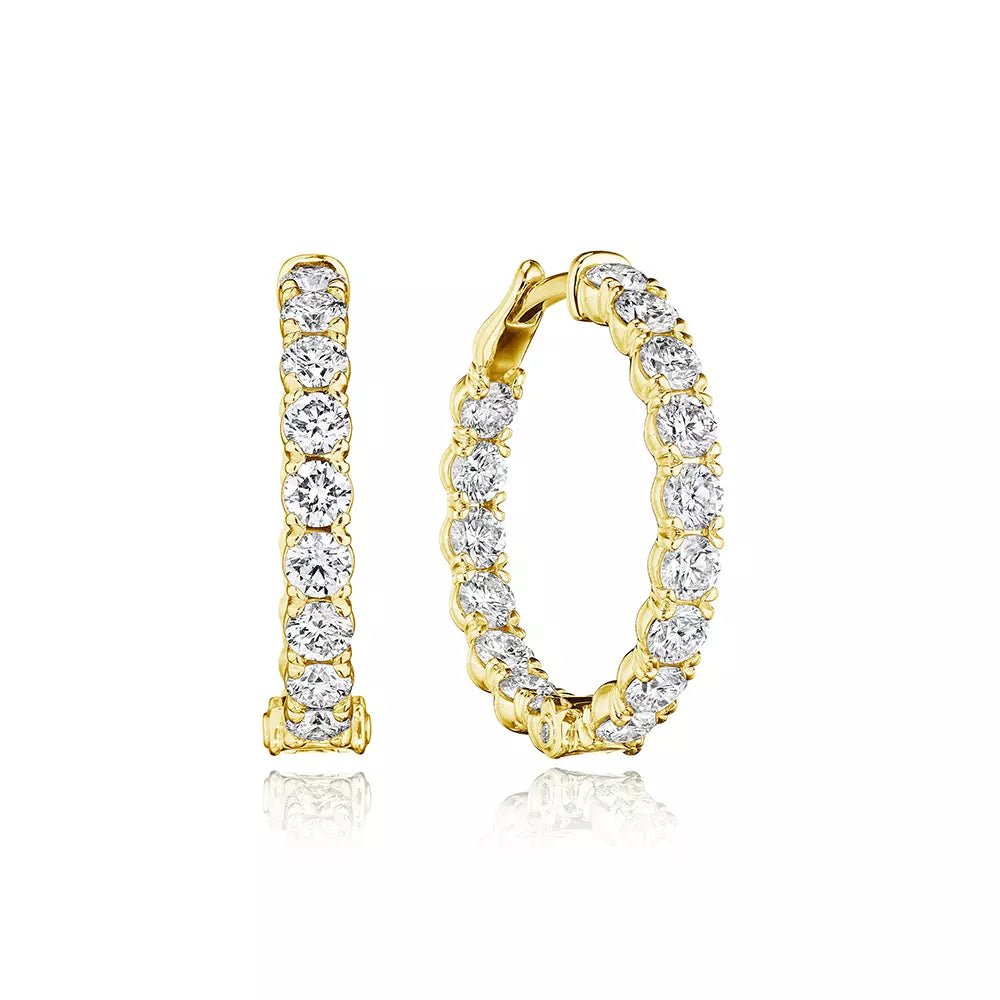 VERITAGE J-0195025-YH VERRAGIO FINE JEWELRY Hoop Earrings Birmingham Jewelry Verragio Jewelry | Diamond Hoop Earrings VERITAGE J-0195025-YH