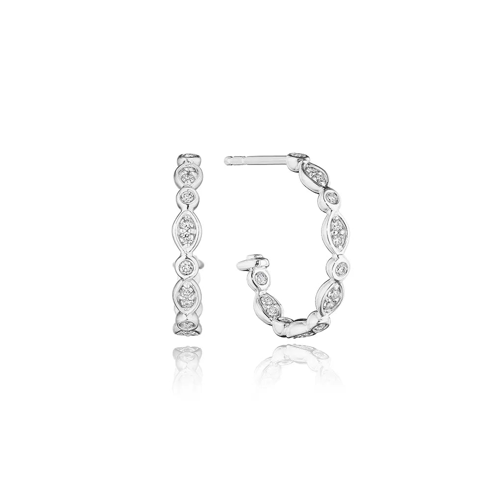 VERITAGE J-0197718-WH VERRAGIO FINE JEWELRY Hoop Earrings Birmingham Jewelry Verragio Jewelry | Diamond Hoop Earrings VERITAGE J-0197718-WH