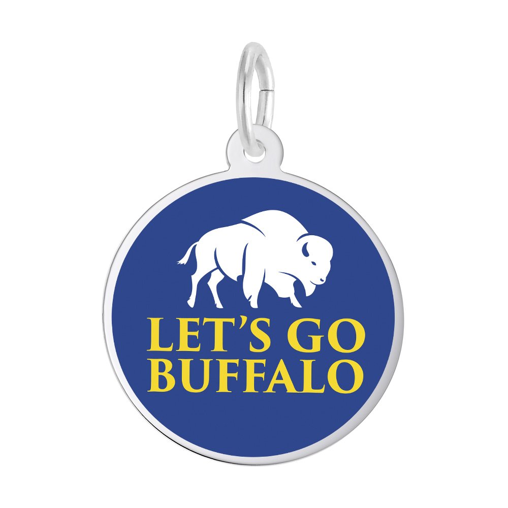 Rembrandt Charms - Let’s Go Buffalo Blue and Yellow Disc - 1055 Rembrandt Charms Charm Birmingham Jewelry 