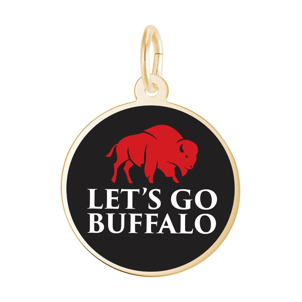 Rembrandt Charms - Let’s Go Buffalo Black and Red Disc - 1056 Rembrandt Charms Charm Birmingham Jewelry 