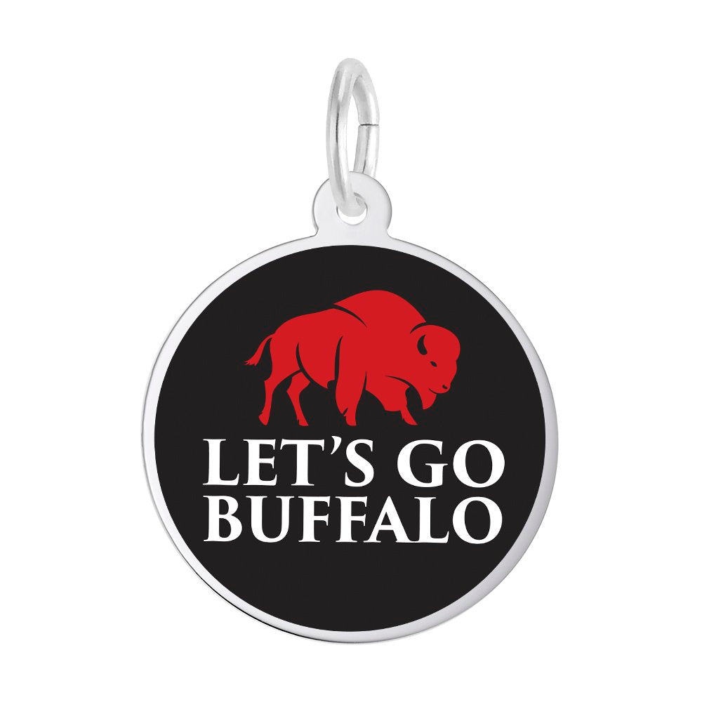 Rembrandt Charms - Let’s Go Buffalo Black and Red Disc - 1056 Rembrandt Charms Charm Birmingham Jewelry 
