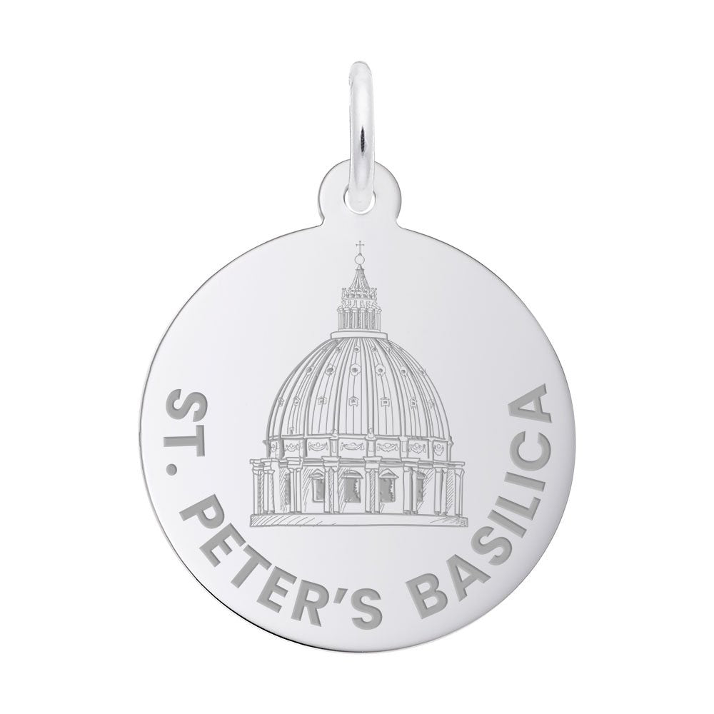 Rembrandt Charms - St. Peter’s Basilica Disc Charm - 1111 Rembrandt Charms Charm Birmingham Jewelry 