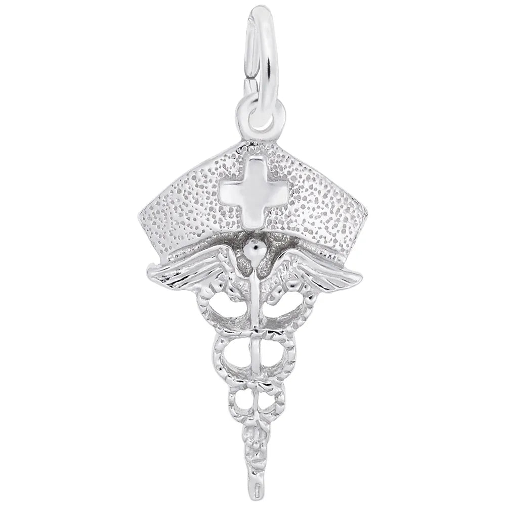 Rembrandt Charms - Nurses Hat Caduceus Charm - 1138