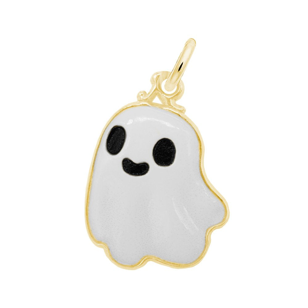 Rembrandt Charms - Painted Cute Ghost Charm - 1139-001 Rembrandt Charms Charm Birmingham Jewelry 