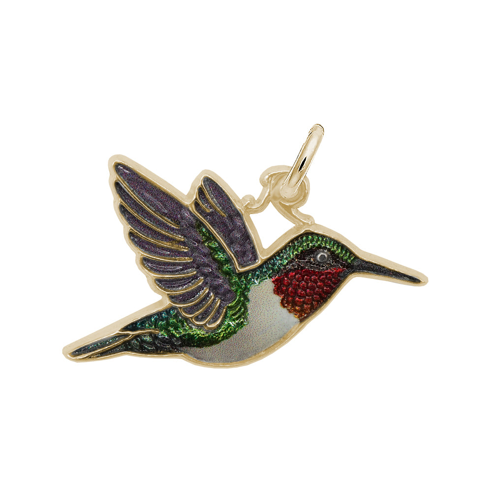 Rembrandt Charms - Painted Hummingbird Charm - 1144-001
