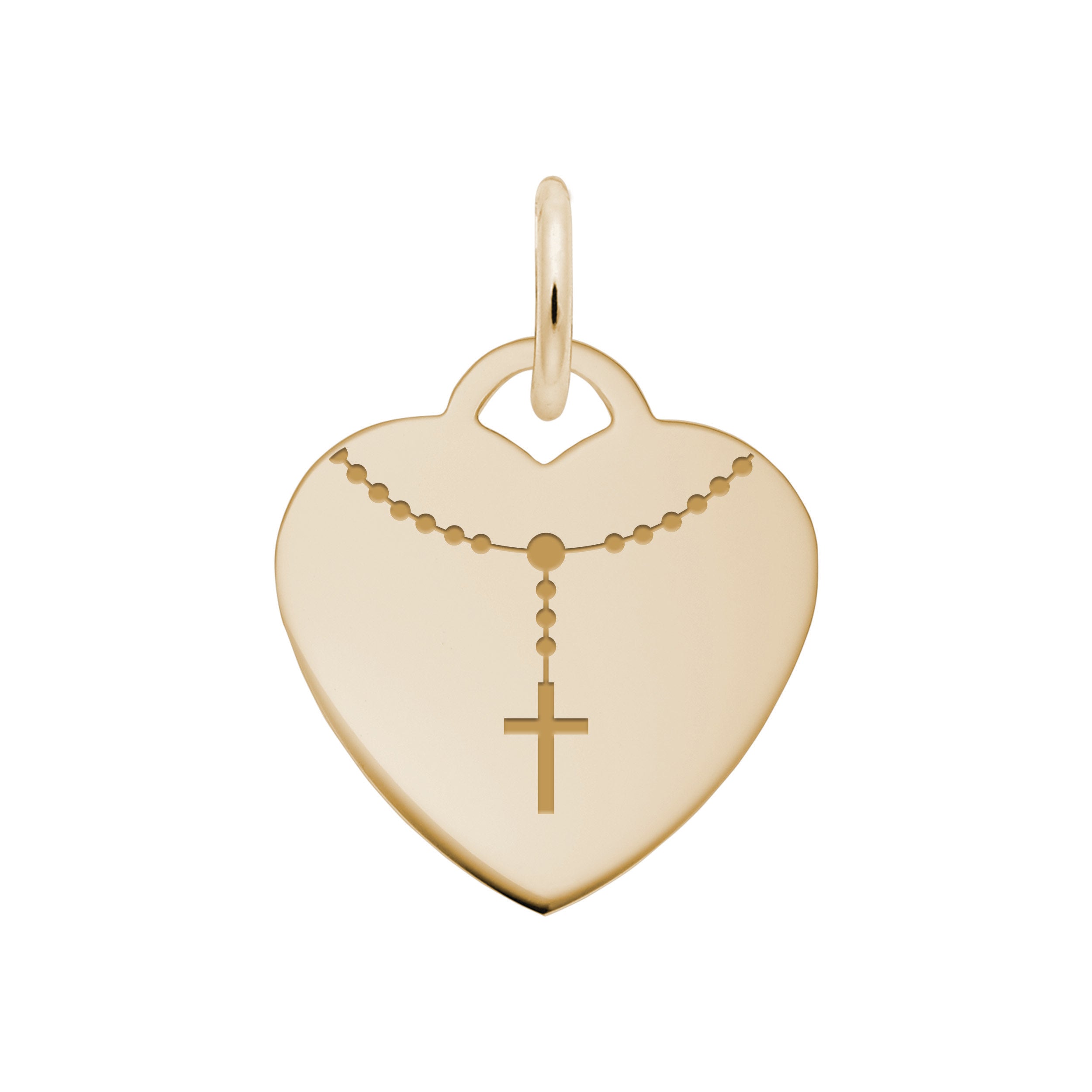Rembrandt Charms - Rosary Heart Charm - 1183 Rembrandt Charms Charm Birmingham Jewelry 