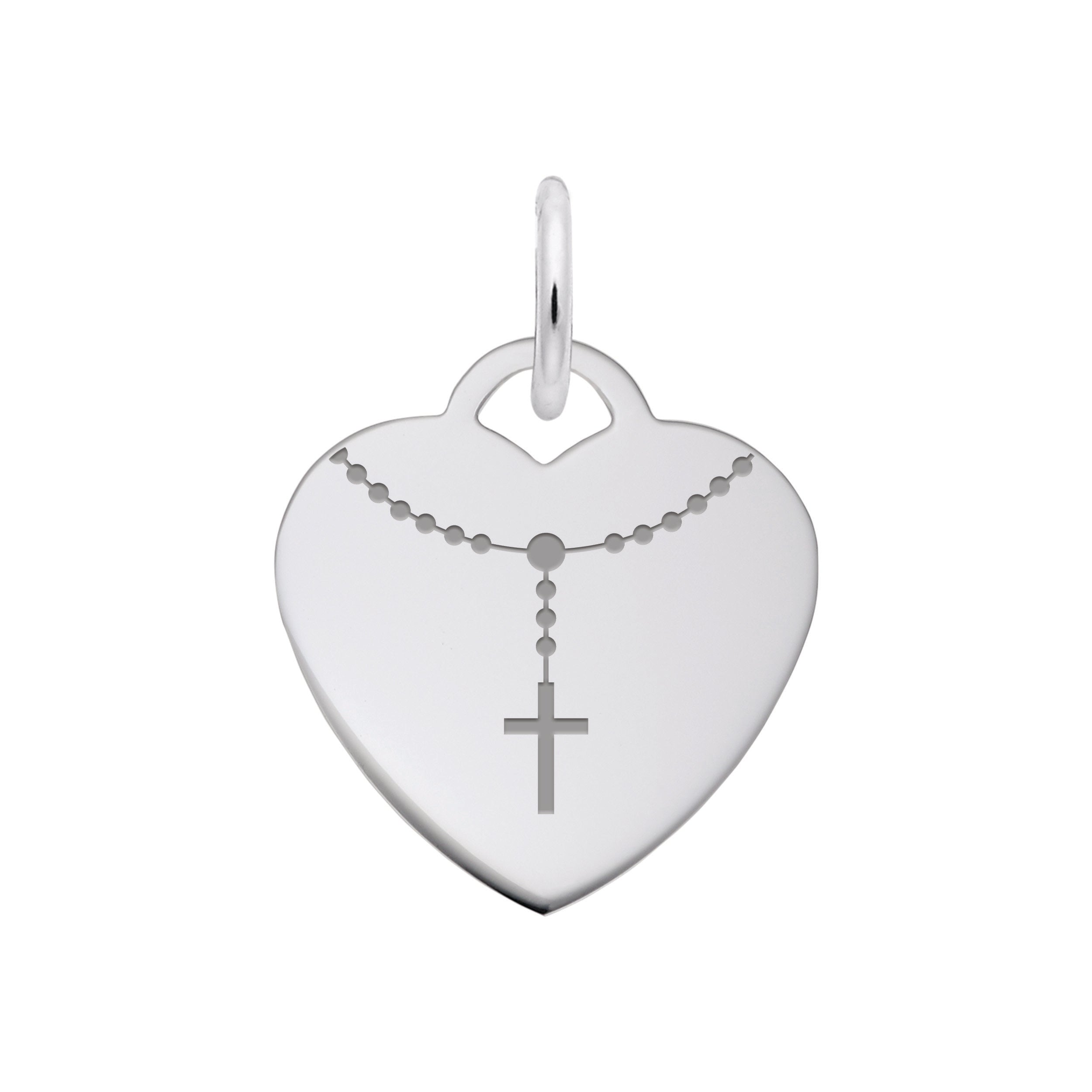 Rembrandt Charms - Rosary Heart Charm - 1183 Rembrandt Charms Charm Birmingham Jewelry 