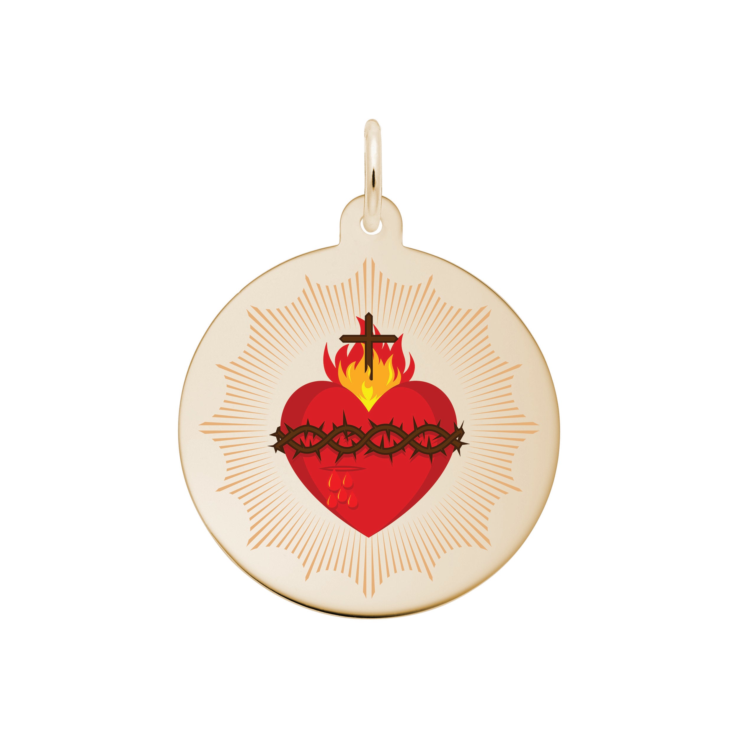Rembrandt Charms - Bleeding Heart Charm - 1184 Rembrandt Charms Charm Birmingham Jewelry 
