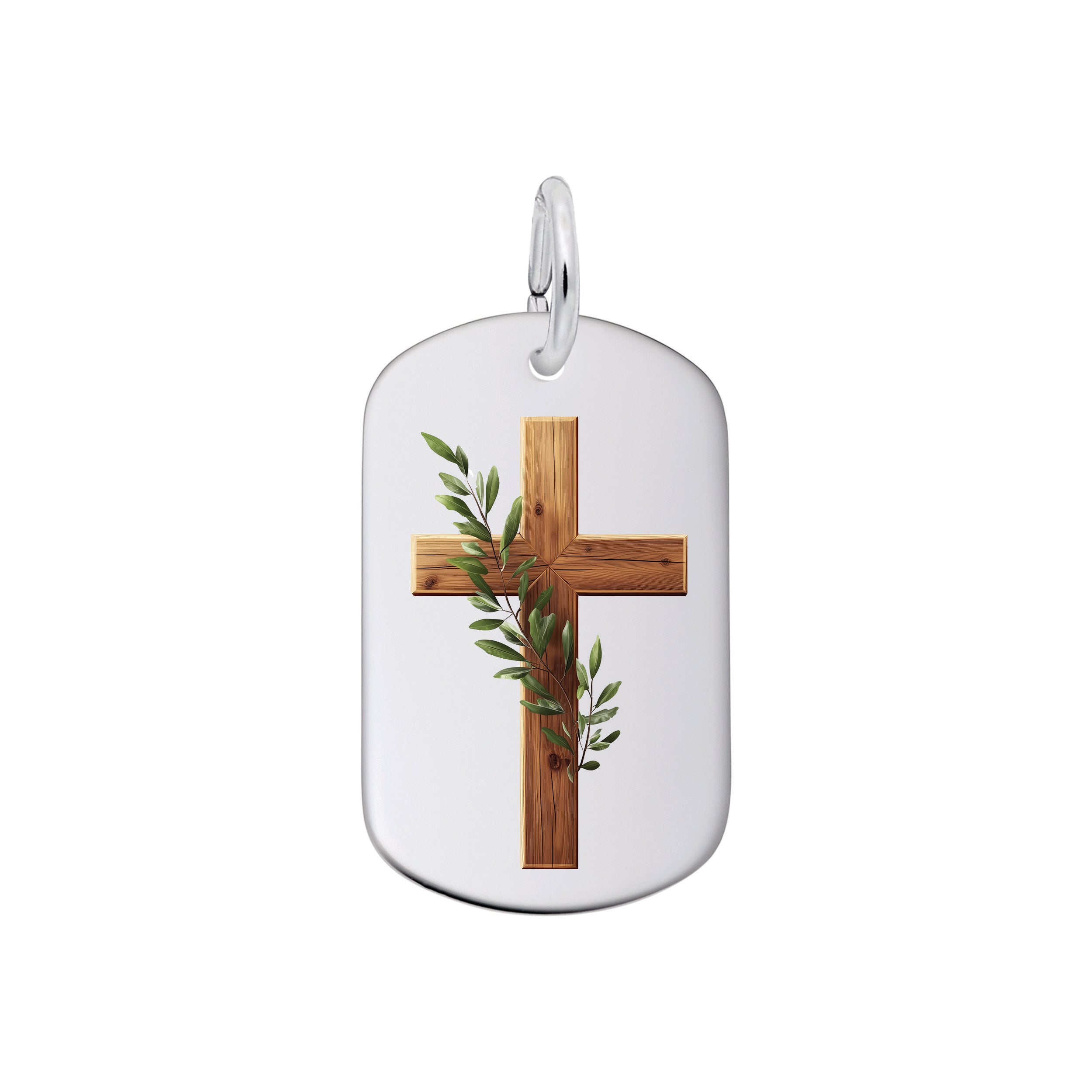 Rembrandt Charms - Wooden Cross Painted Charm - 1188 Rembrandt Charms Charm Birmingham Jewelry 