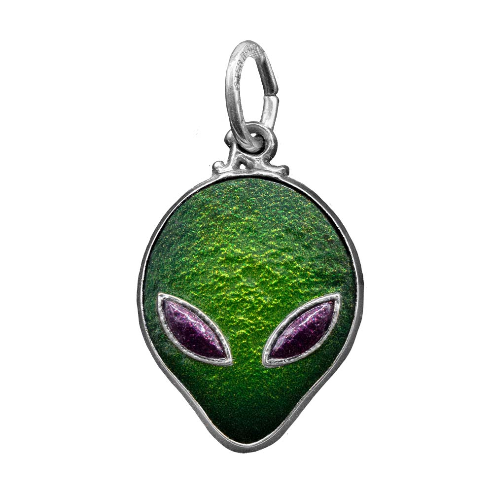 Rembrandt Charms - Painted Alien Head Charm - 1206-001 Rembrandt Charms Charm Birmingham Jewelry 