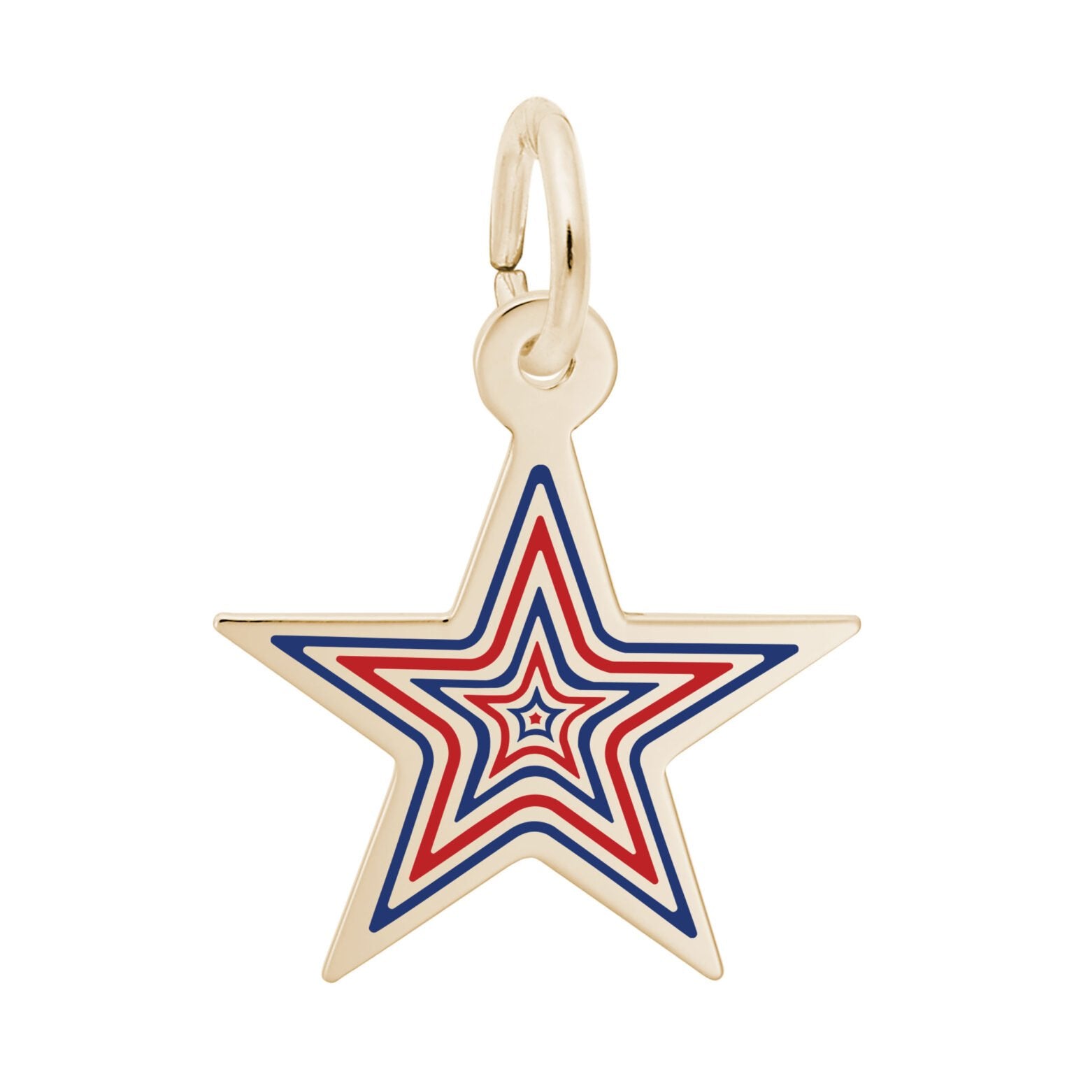 Rembrandt Charms - Painted USA 250 – Multiple Star Charm - 1222 Rembrandt Charms Charm Birmingham Jewelry 