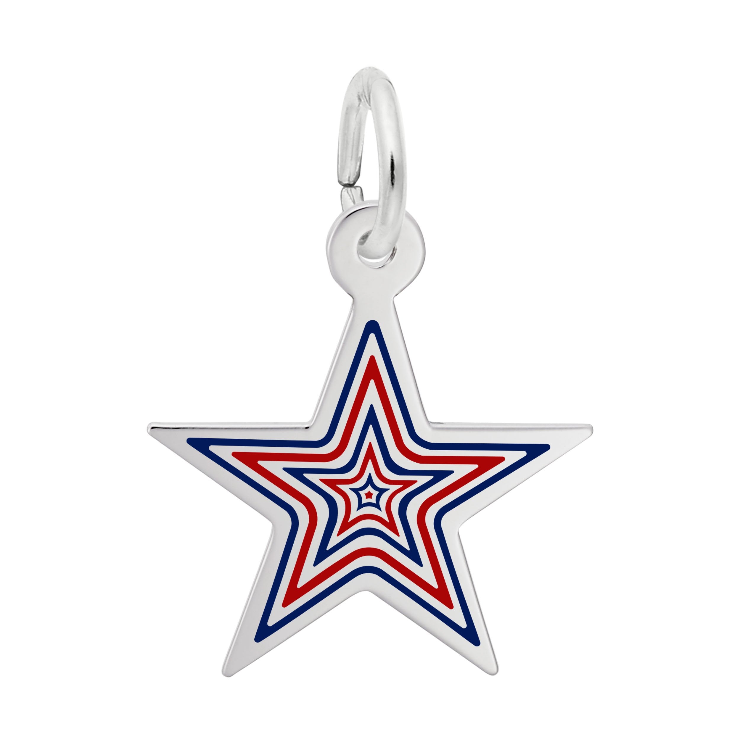 Rembrandt Charms - Painted USA 250 – Multiple Star Charm - 1222 Rembrandt Charms Charm Birmingham Jewelry 