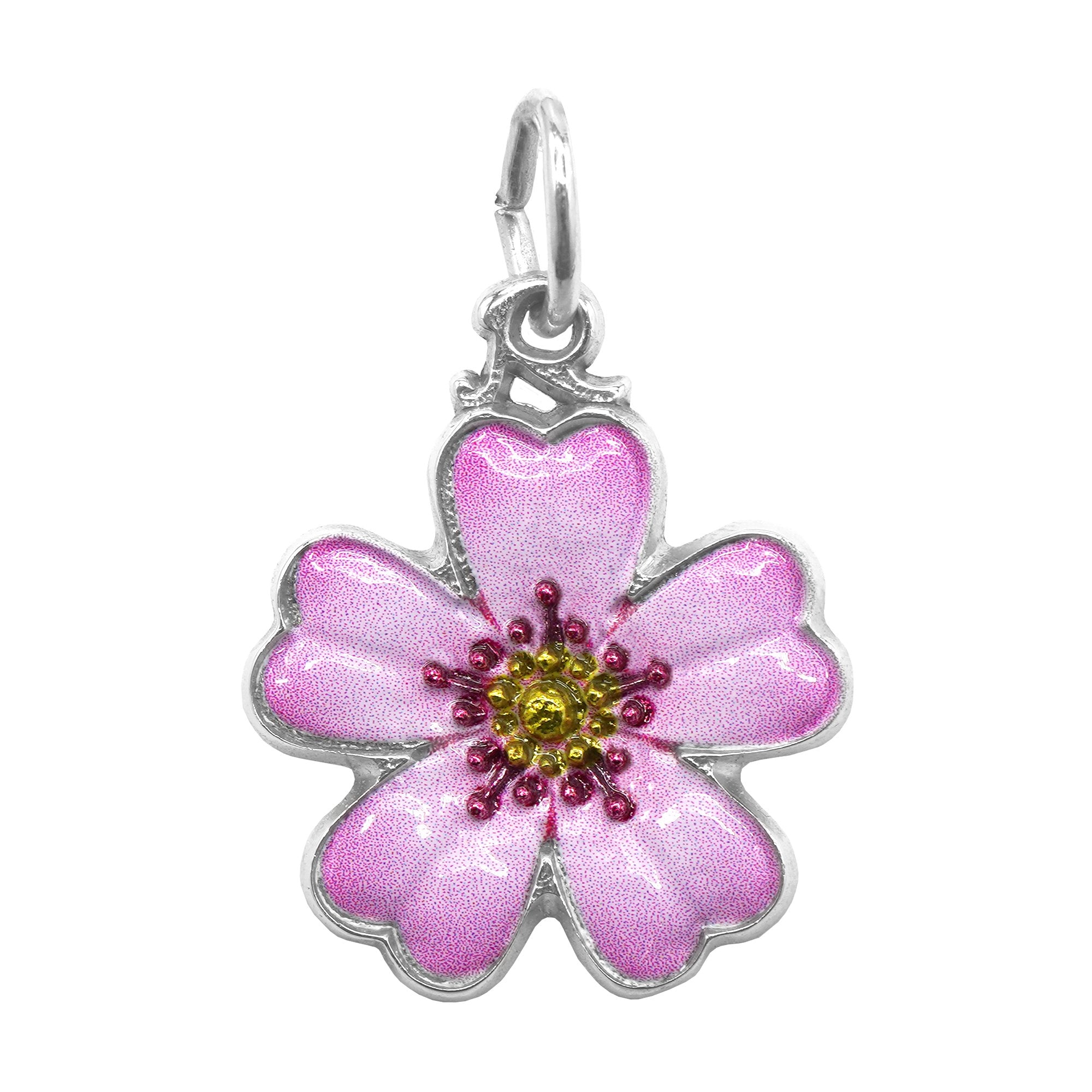 Rembrandt Charms - Painted Cherry Blossom Charm - 1262-001 Rembrandt Charms Charm Birmingham Jewelry 