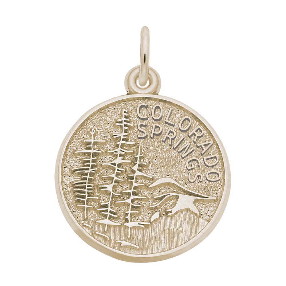 Rembrandt Charms - Colorado Springs Mountain Scene Charm - 1263 Rembrandt Charms Charm Birmingham Jewelry 