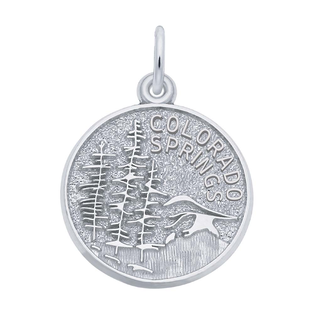 Rembrandt Charms - Colorado Springs Mountain Scene Charm - 1263 Rembrandt Charms Charm Birmingham Jewelry 