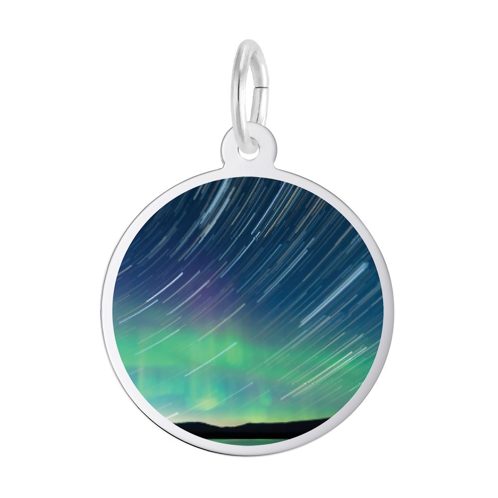 Rembrandt Charms - Painted Northern Lights Disc - 1303 Rembrandt Charms Charm Birmingham Jewelry 