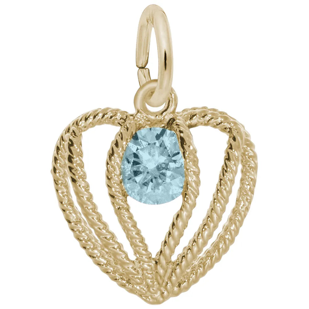 Rembrandt Charms - Held in Love Heart – Mar Charm - 1850-003