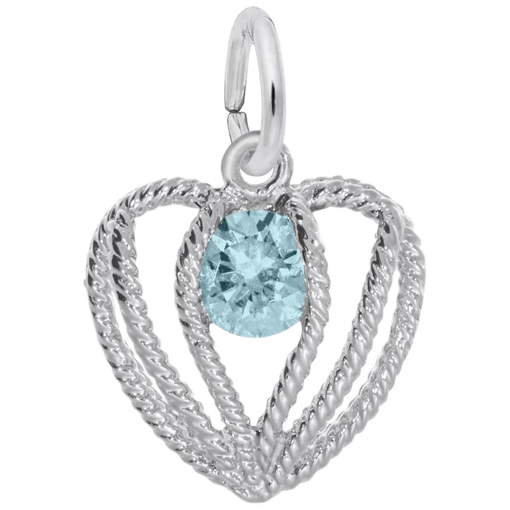 Rembrandt Charms - Held in Love Heart – Mar Charm - 1850-003