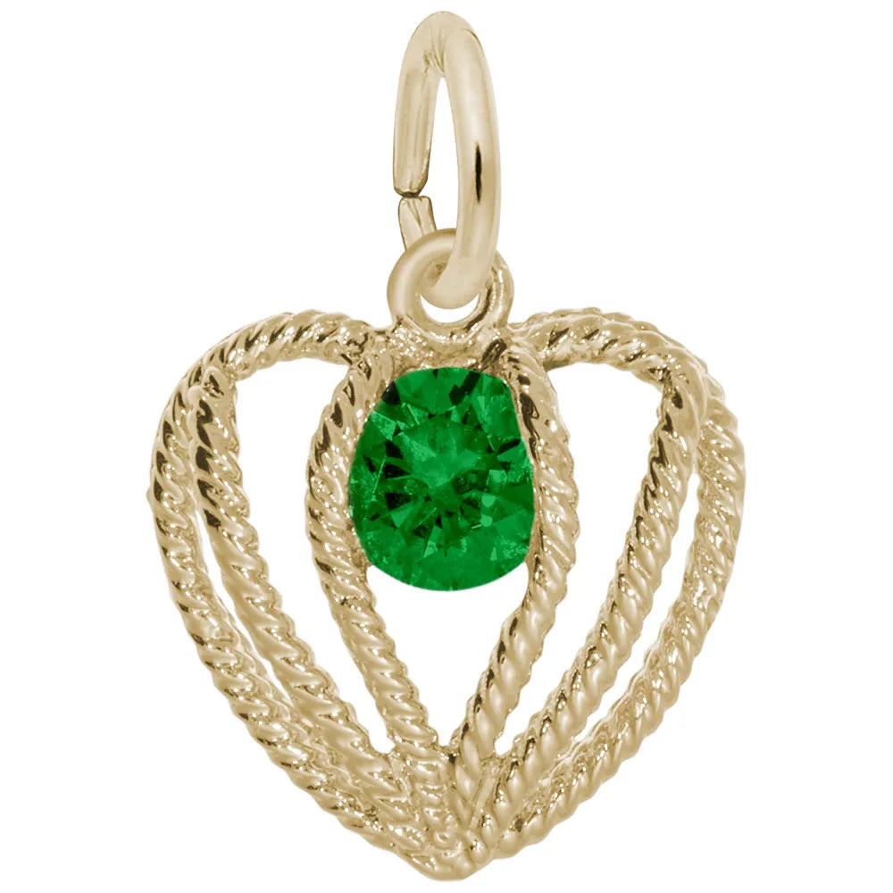 Rembrandt Charms - Held in Love Heart – May Charm - 1850-005