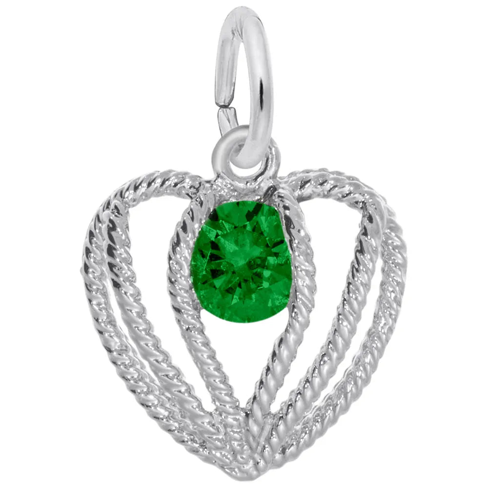 Rembrandt Charms - Held in Love Heart – May Charm - 1850-005