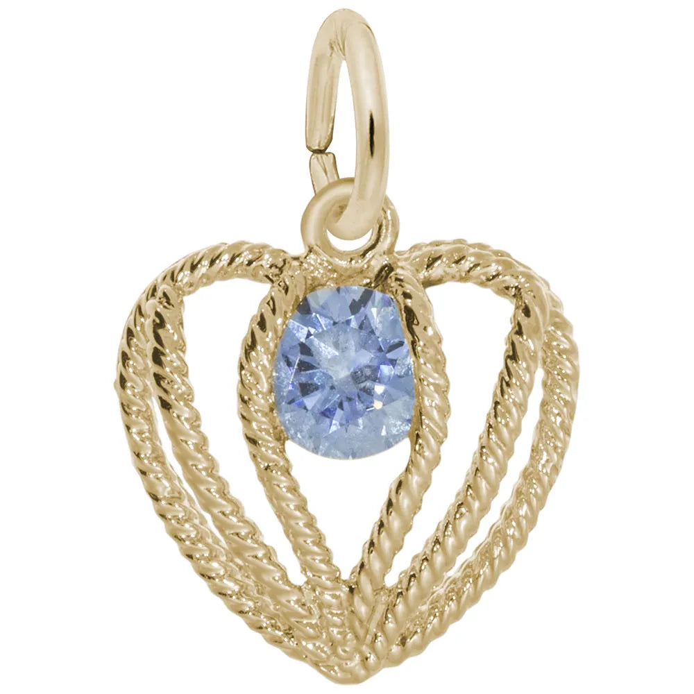 Rembrandt Charms - Held in Love Heart – Dec Charm - 1850-012