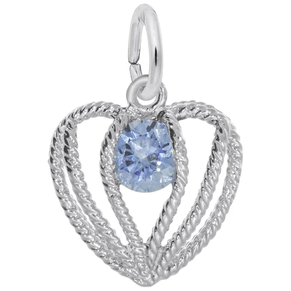 Rembrandt Charms - Held in Love Heart – Dec Charm - 1850-012