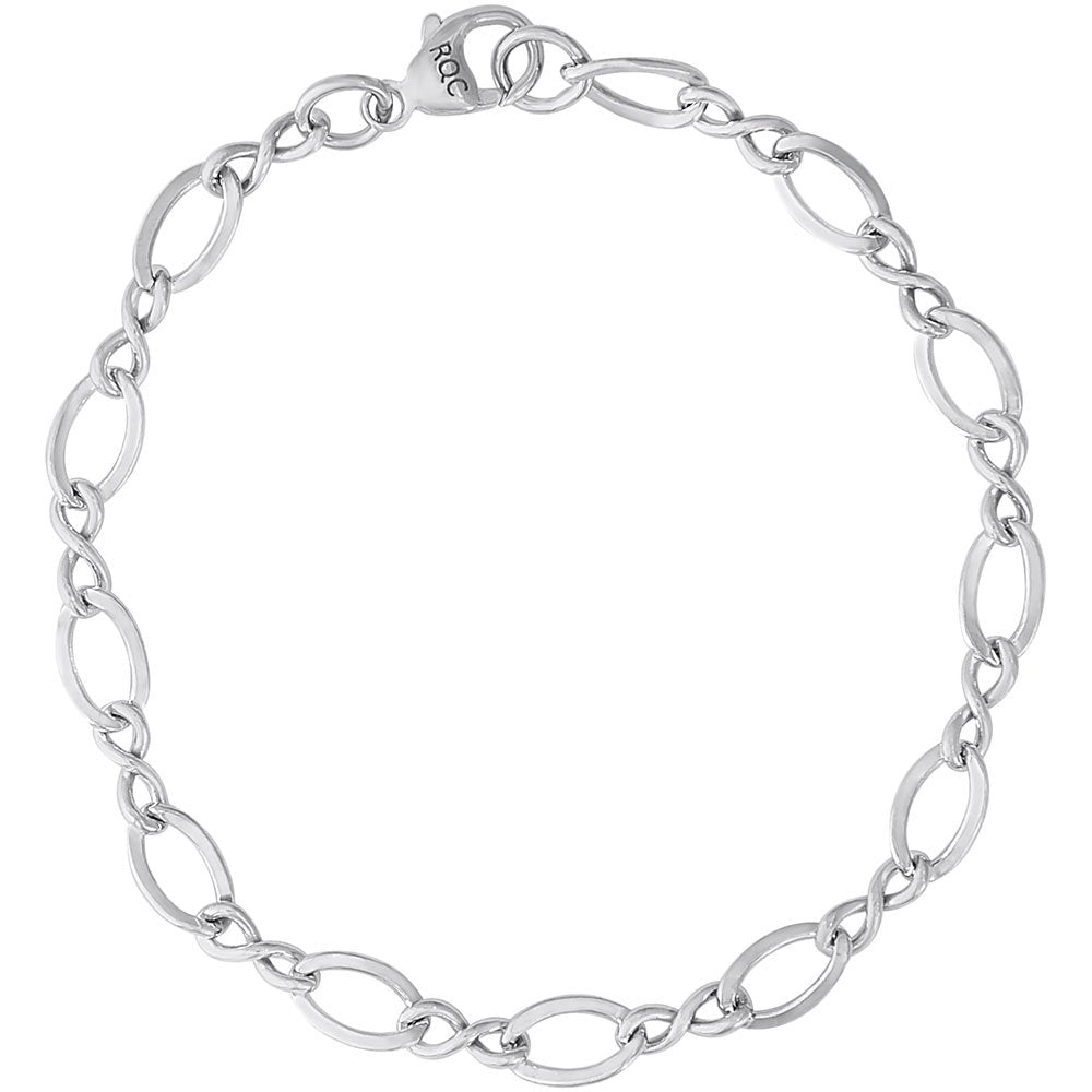 Rembrandt Charms - Large Figure Eight Link Classic Charm Bracelet - 20-0104