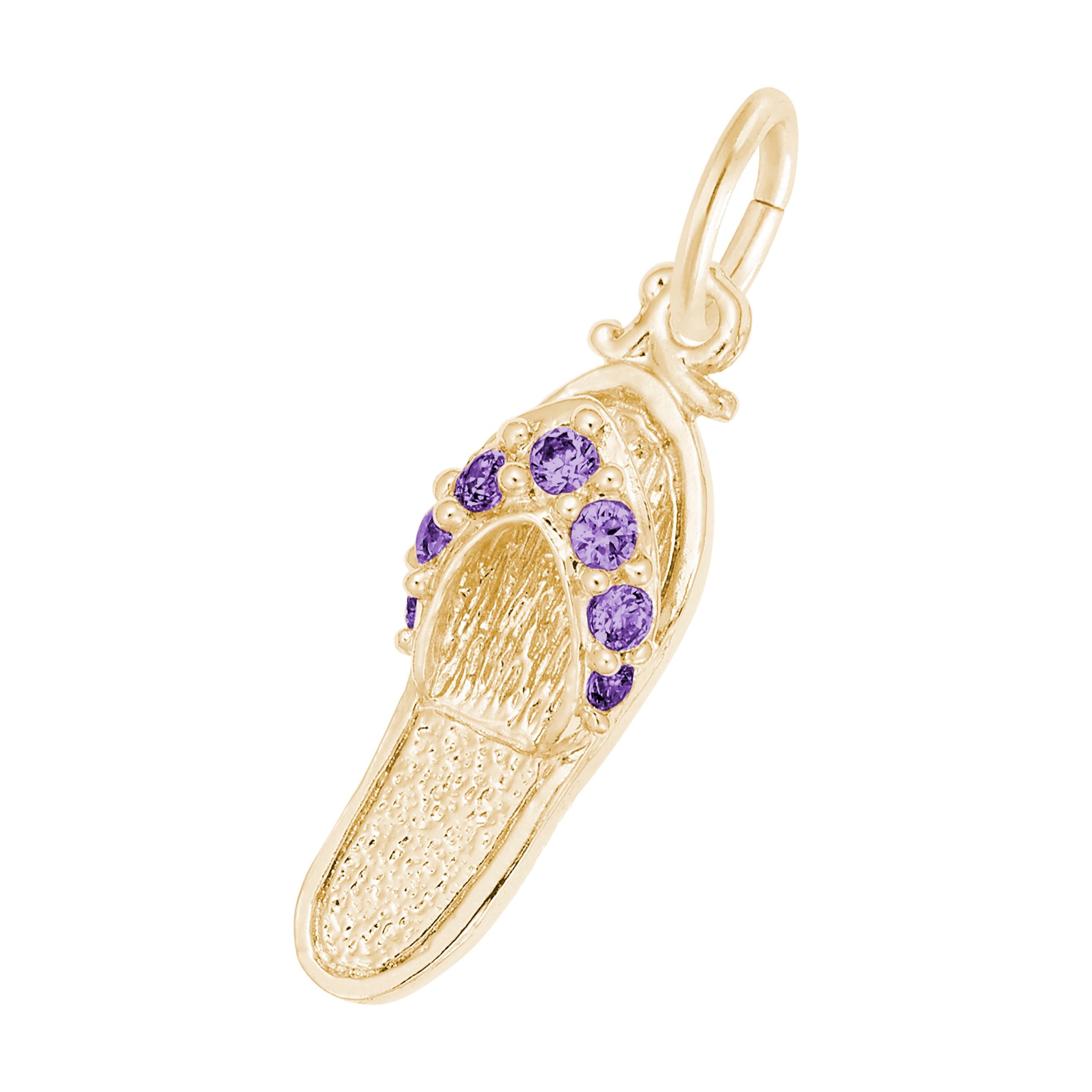 Rembrandt Charms - Sandal with Birthstones Charm Series - 2730