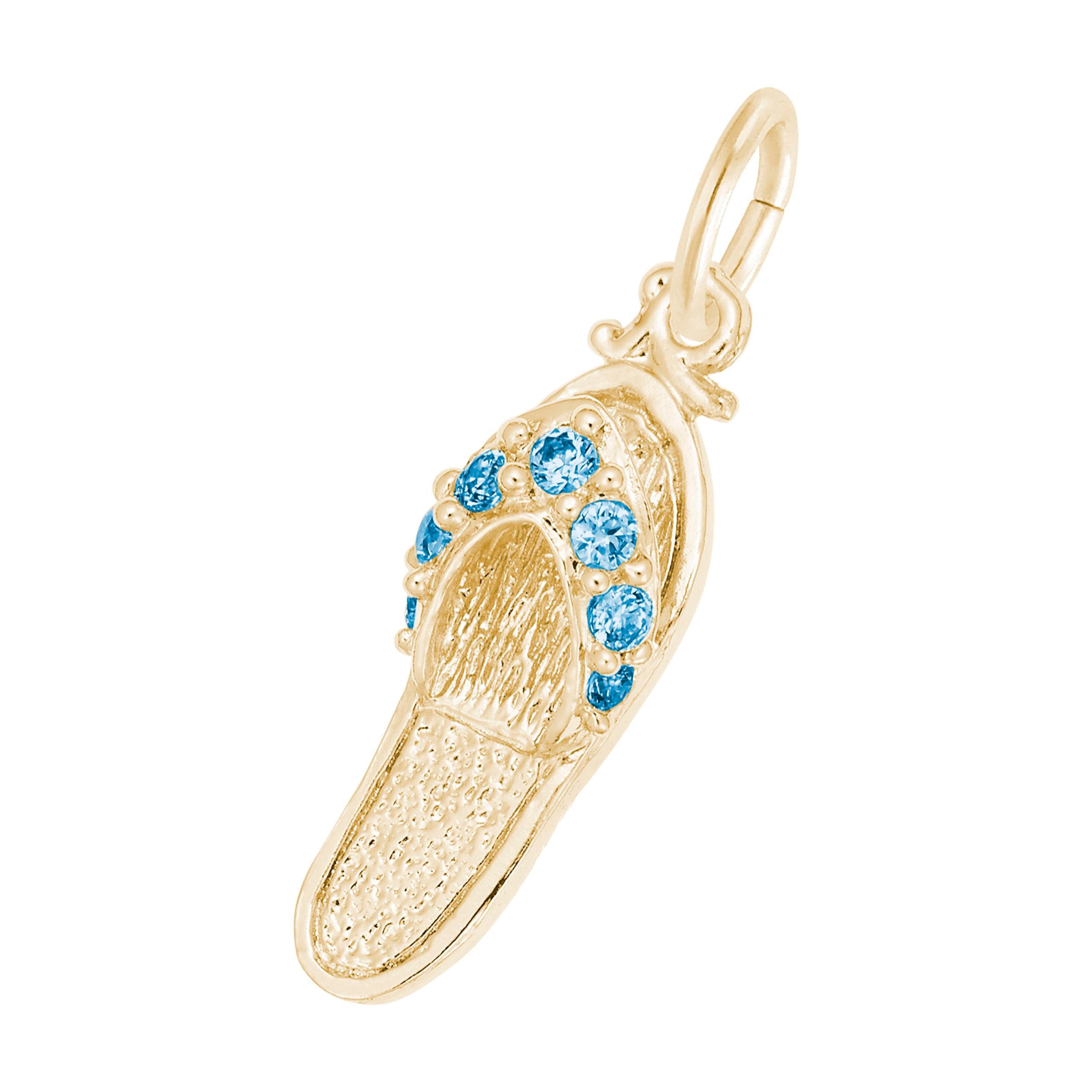 Rembrandt Charms - Sandal with Birthstones Charm Series - 2730