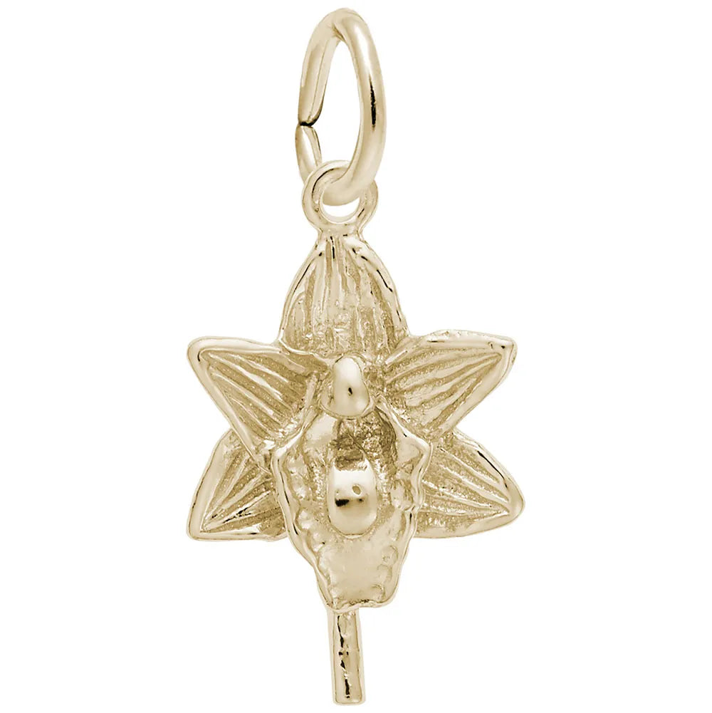 Rembrandt Charms - Orchid Flower Charm - 3765 Rembrandt Charms Charm Birmingham Jewelry 