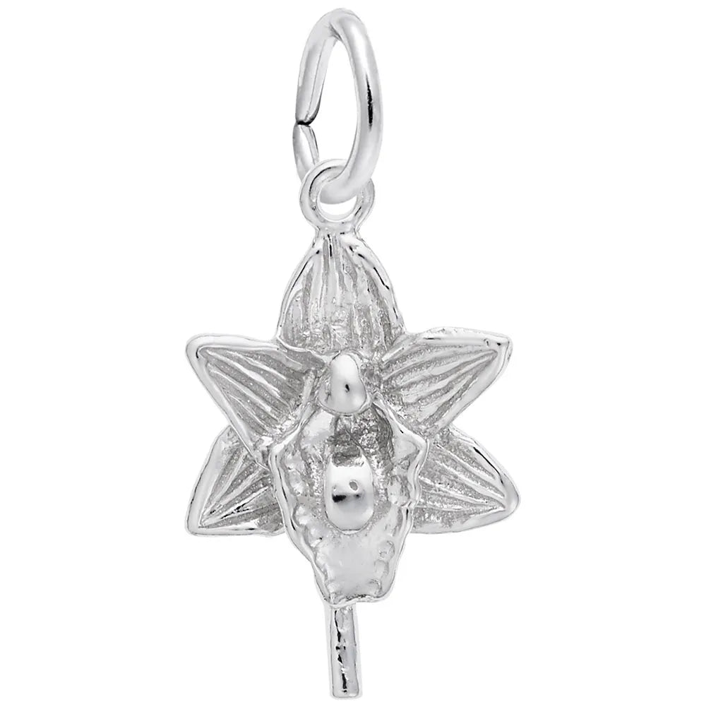 Rembrandt Charms - Orchid Flower Charm - 3765 Rembrandt Charms Charm Birmingham Jewelry 