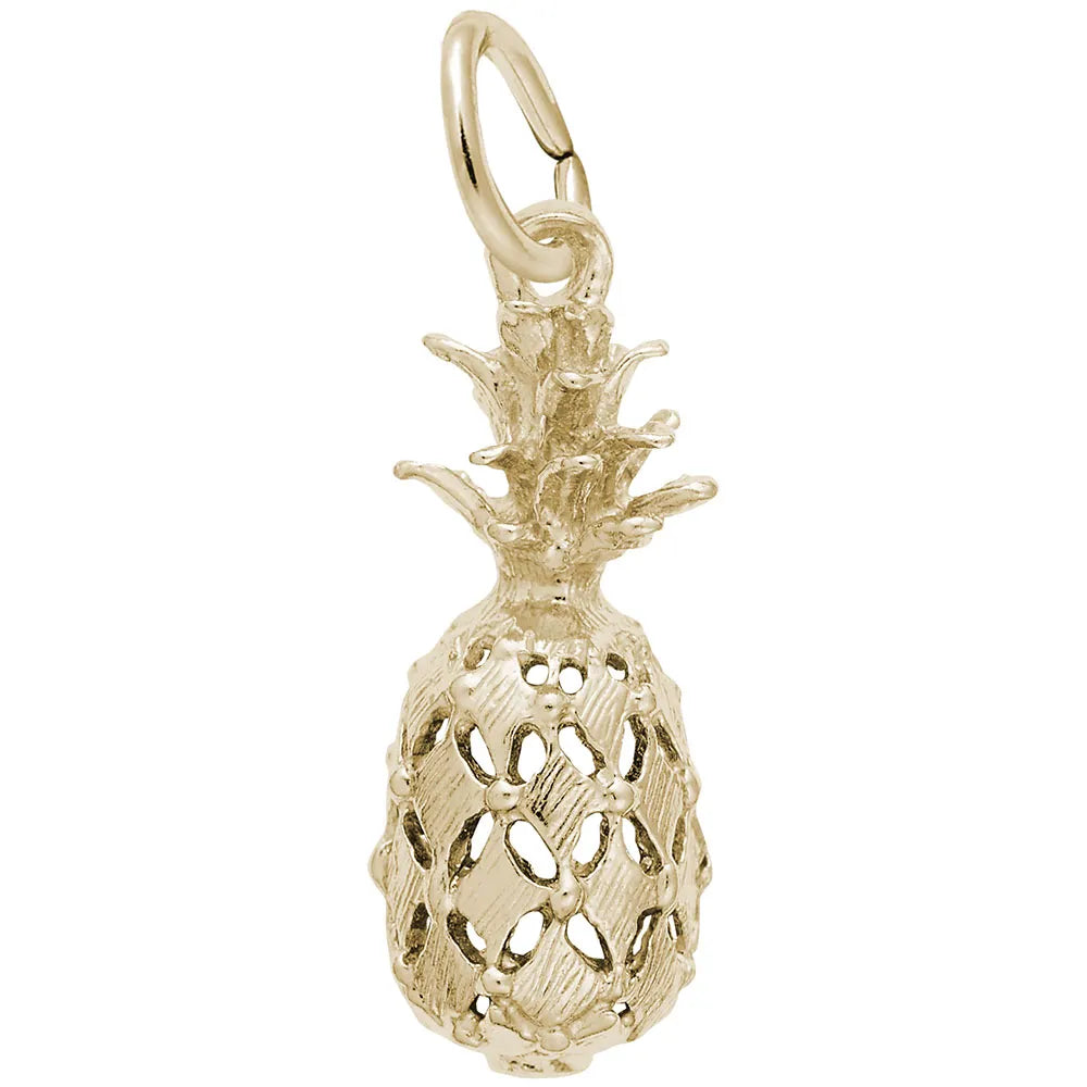 Rembrandt Charms - Hawaiian Pineapple Charm - 4211 Rembrandt Charms Charm Birmingham Jewelry 