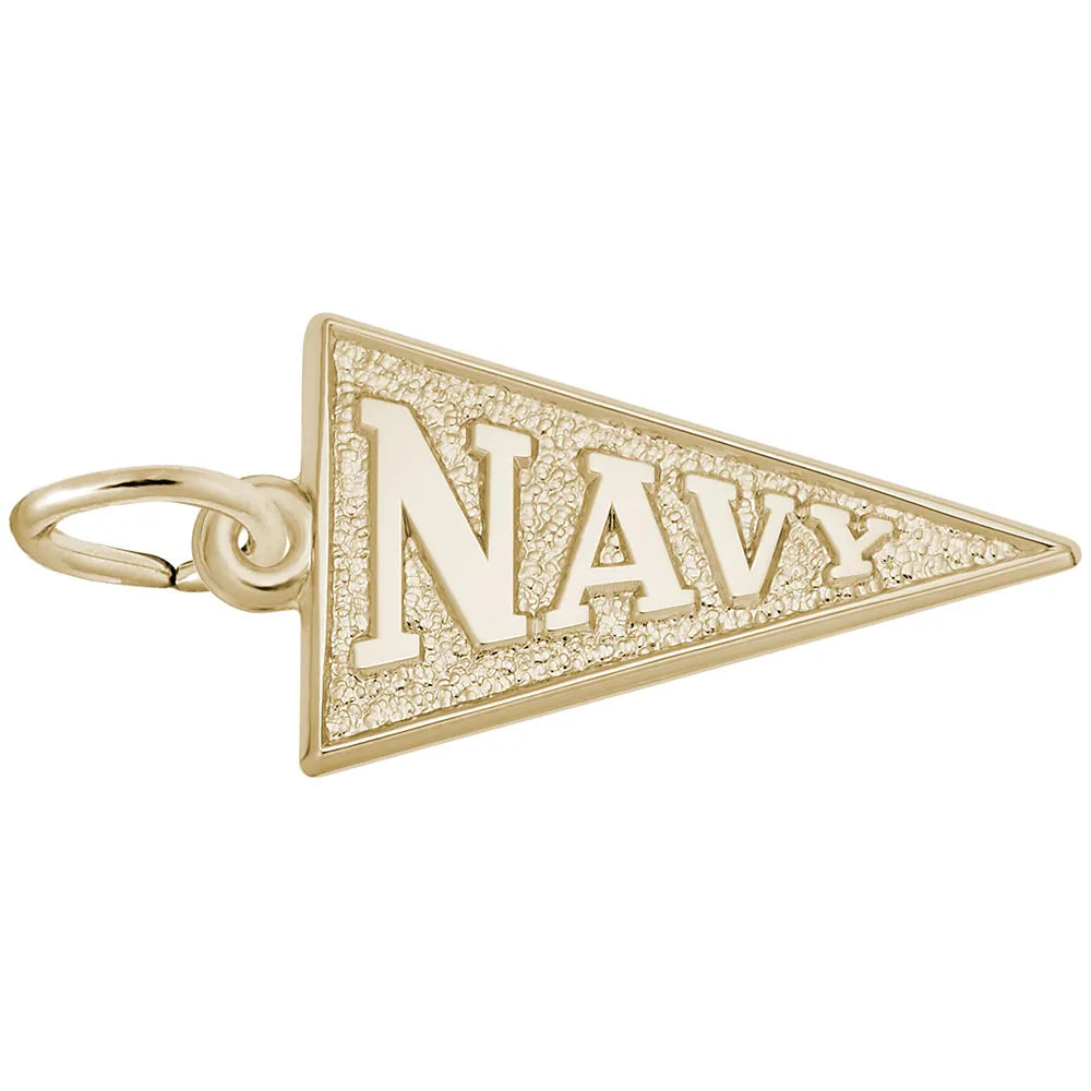 Rembrandt Charms - Navy Pennant Flag Charm - 5218 Rembrandt Charms Charm Birmingham Jewelry 