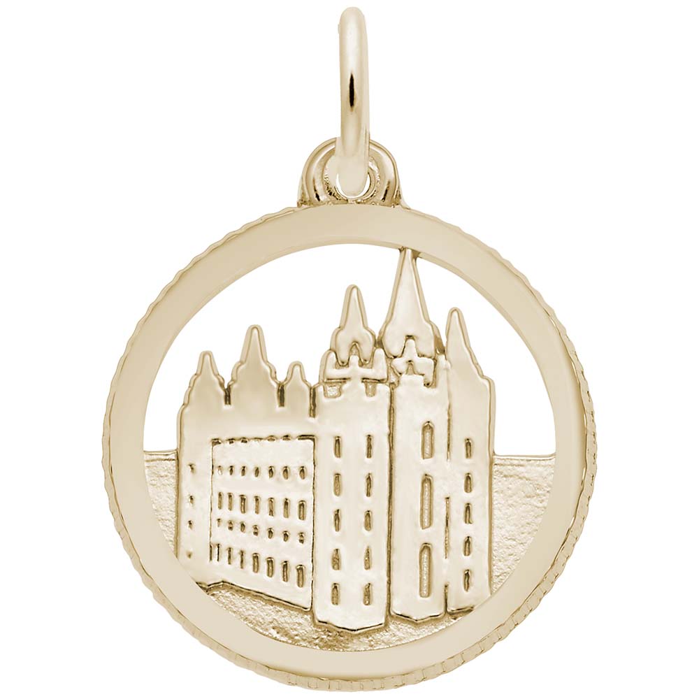 Rembrandt Charms - Mormon Temple Disc Charm - 6382 Rembrandt Charms Charm Birmingham Jewelry 