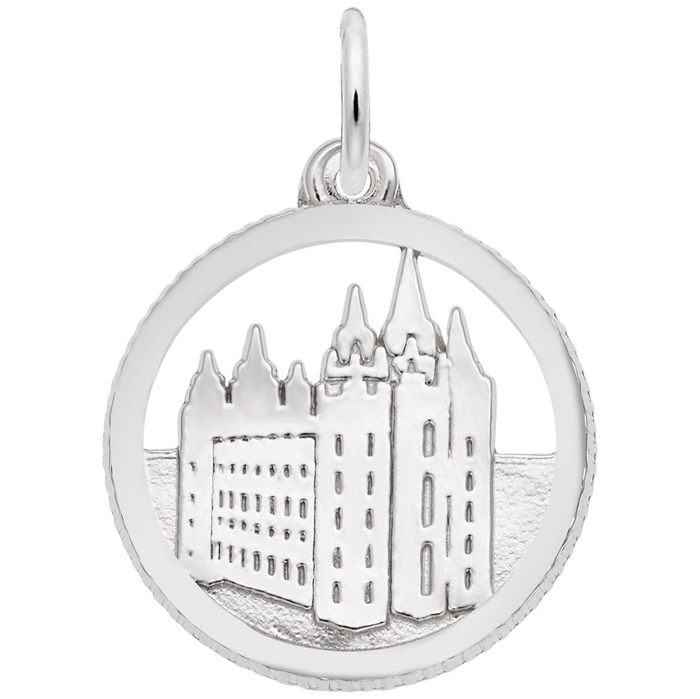 Rembrandt Charms - Mormon Temple Disc Charm - 6382 Rembrandt Charms Charm Birmingham Jewelry 
