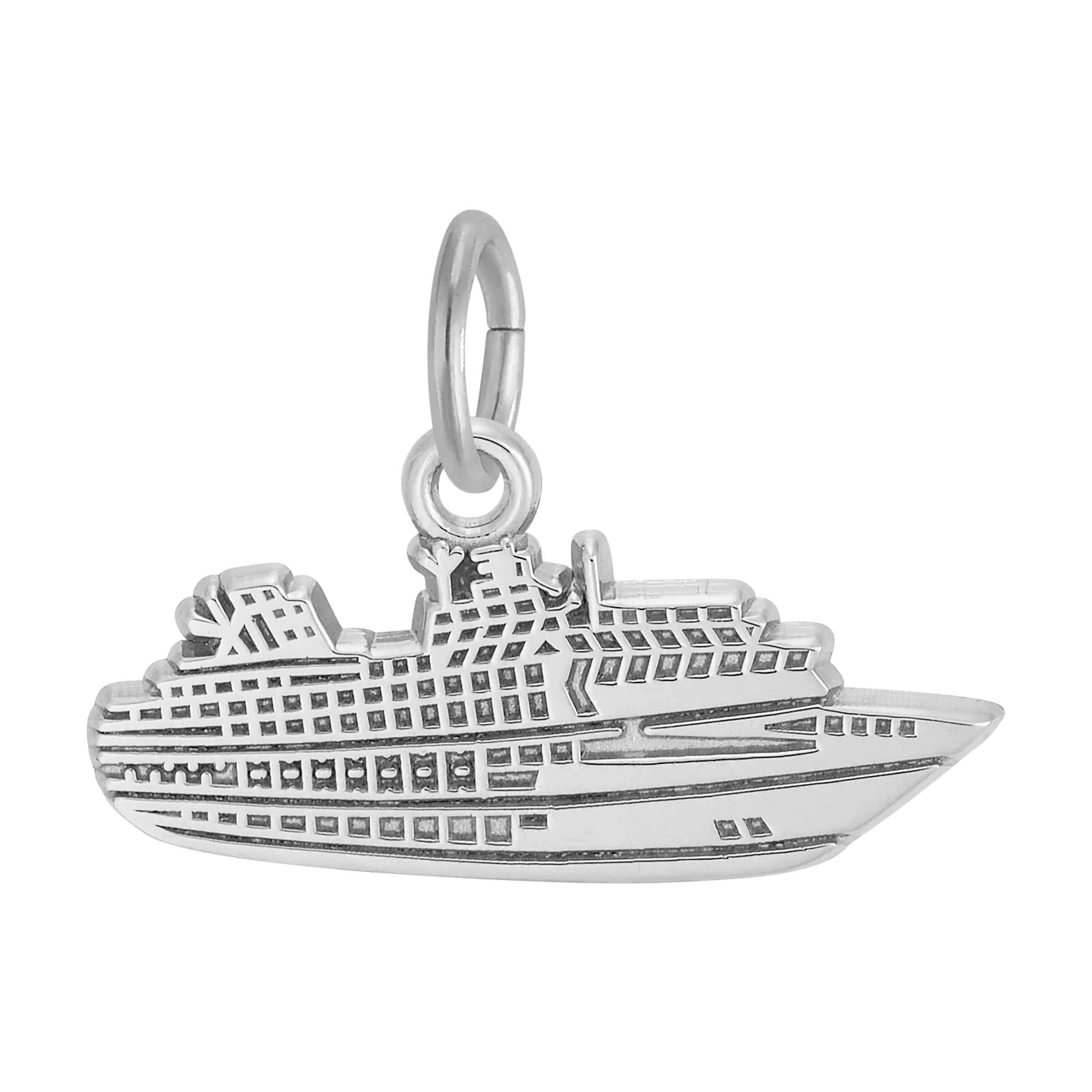 Rembrandt Charms - Flat Cruise Ship Charm - 6580 Rembrandt Charms Charm Birmingham Jewelry 
