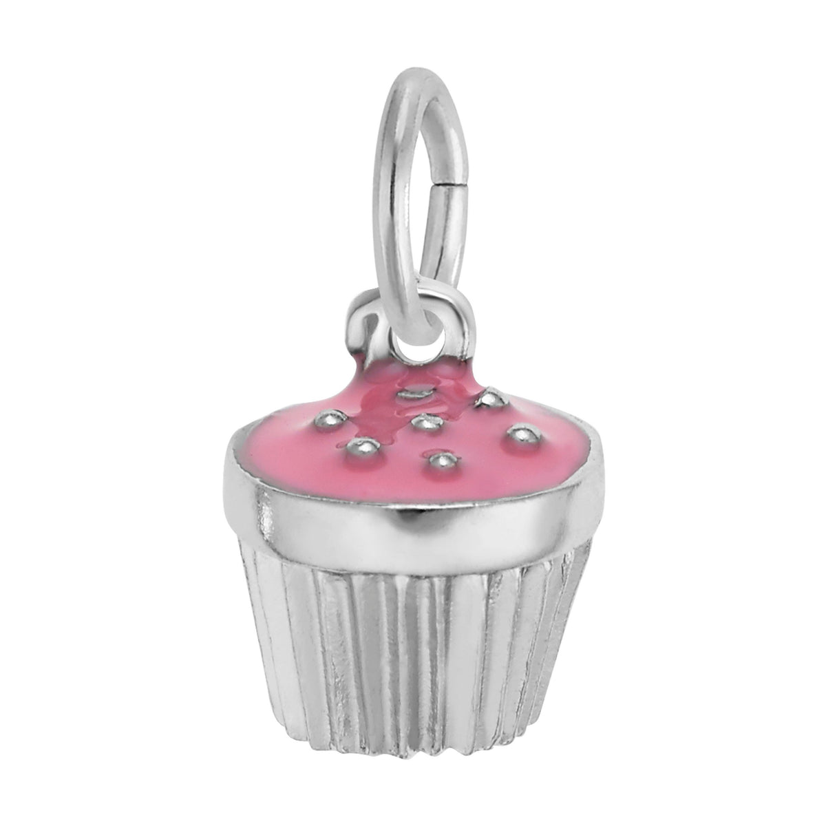 Rembrandt Charms - Cupcake Pink Charm - 8342 Rembrandt Charms Charm Birmingham Jewelry 
